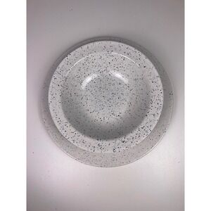 Signature Housewares Table Rock‎ Stoneware Blue Speckles Plate & Bowl Set Japan